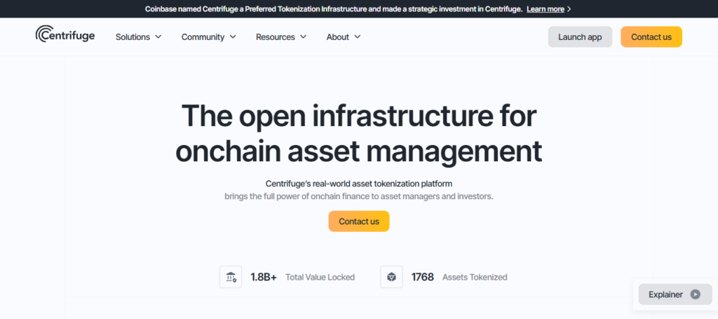 Centrifuge Real‑World Asset Pools