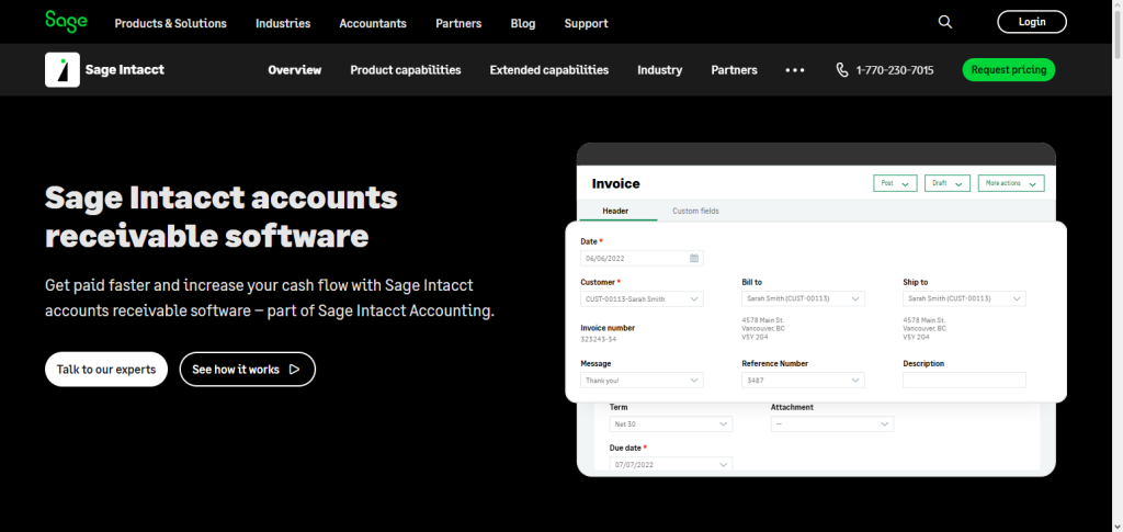 Sage Intacct AR