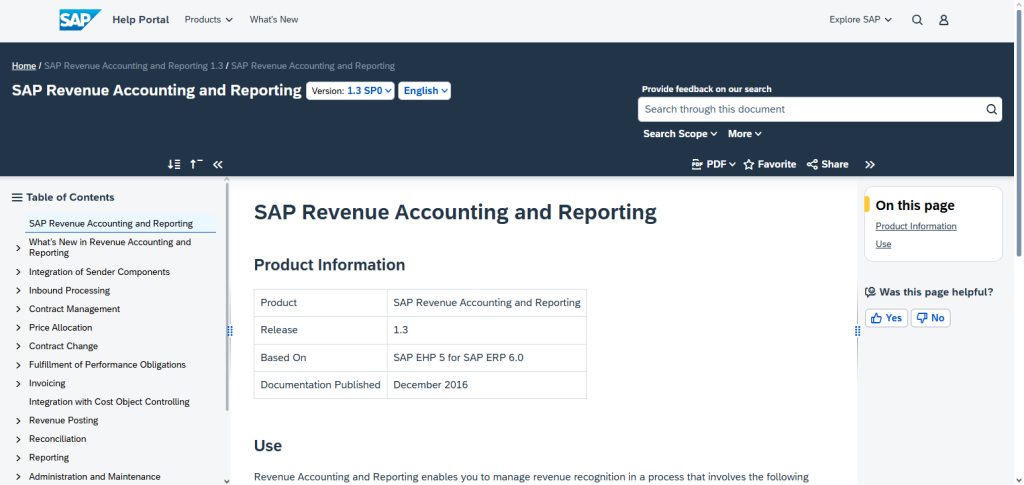 SAP Revenue Accounting and Reporting