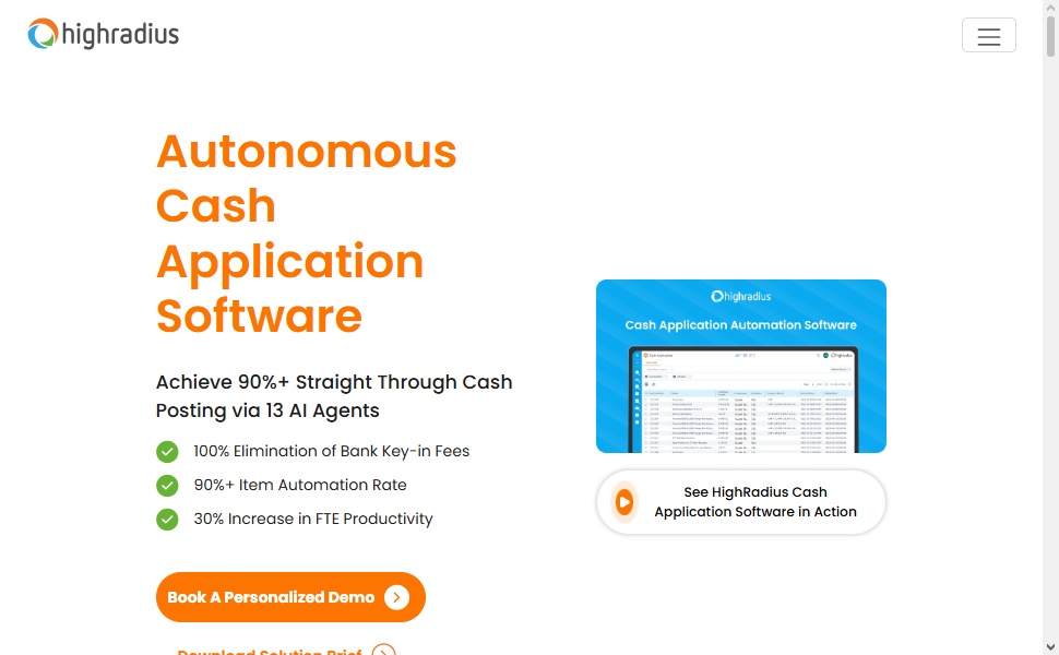 HighRadius Cash Application