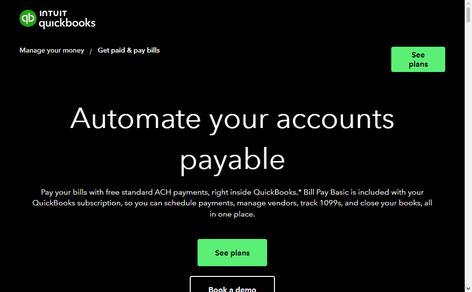 QuickBooks Online Bill Pay