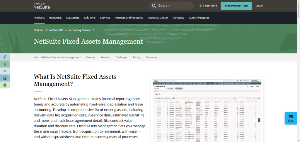  Oracle NetSuite Fixed Assets