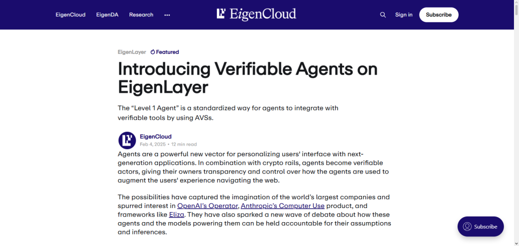 EigenLayer AI Agent