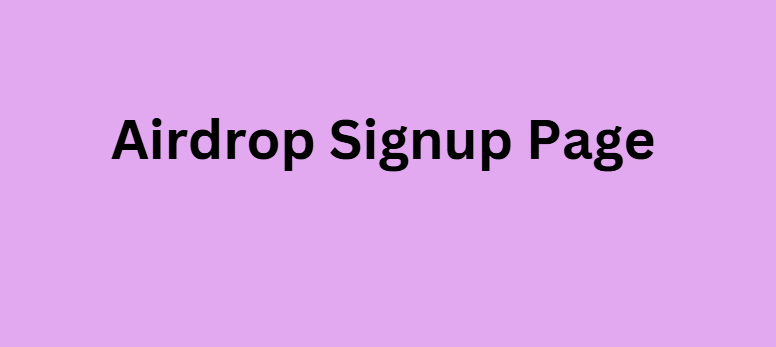 Airdrop Signup Page