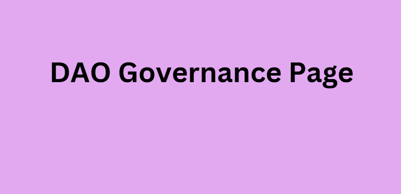 DAO Governance Page