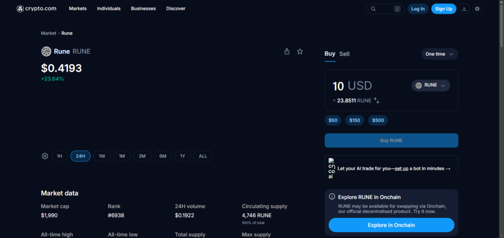 Crypto.com Runes