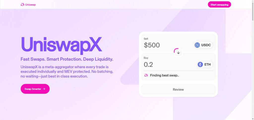 UniswapX Gasless