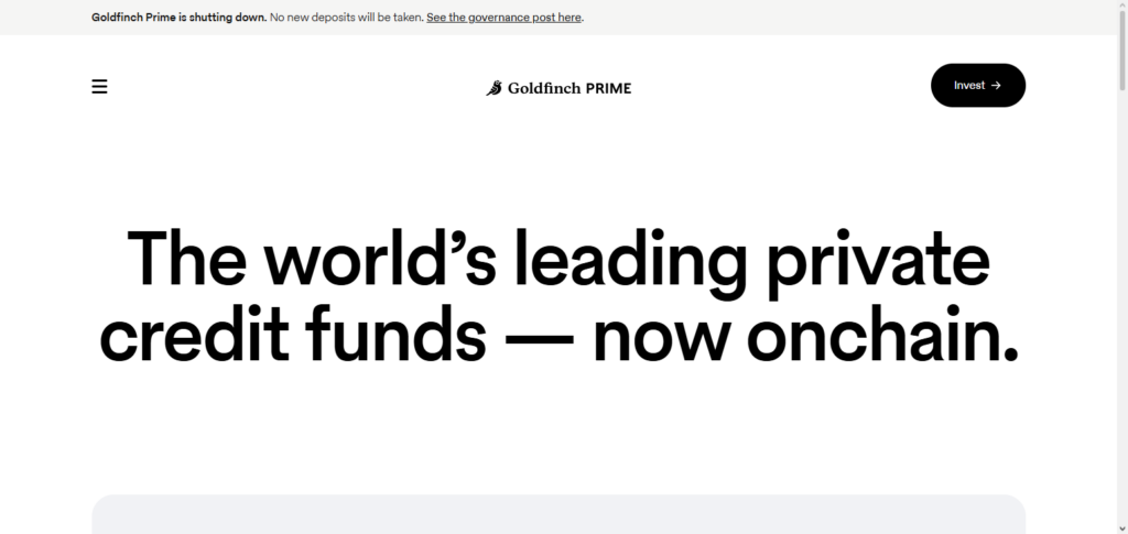 Goldfinch Protocol