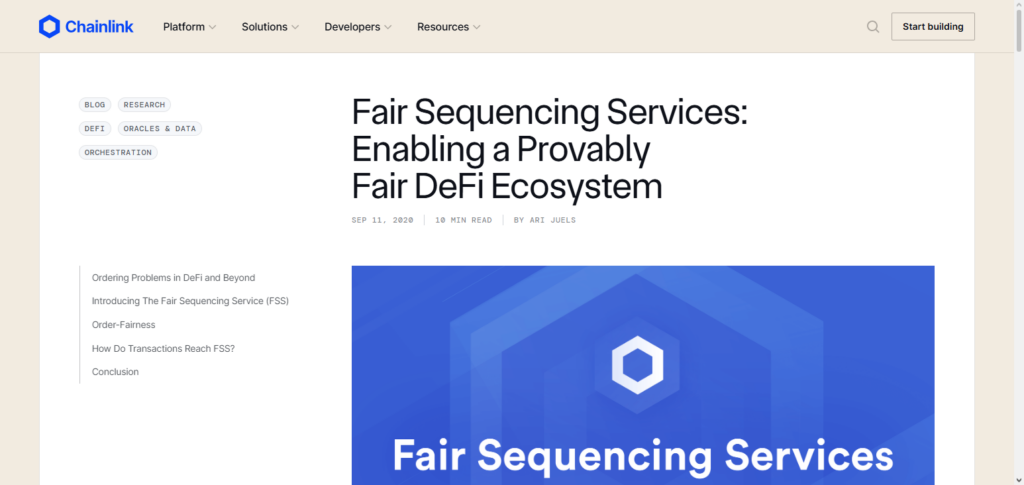  Chainlink Fair Sequencing