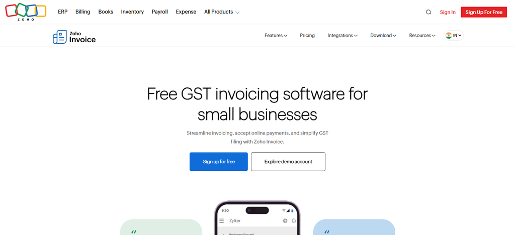  Zoho Invoicing
