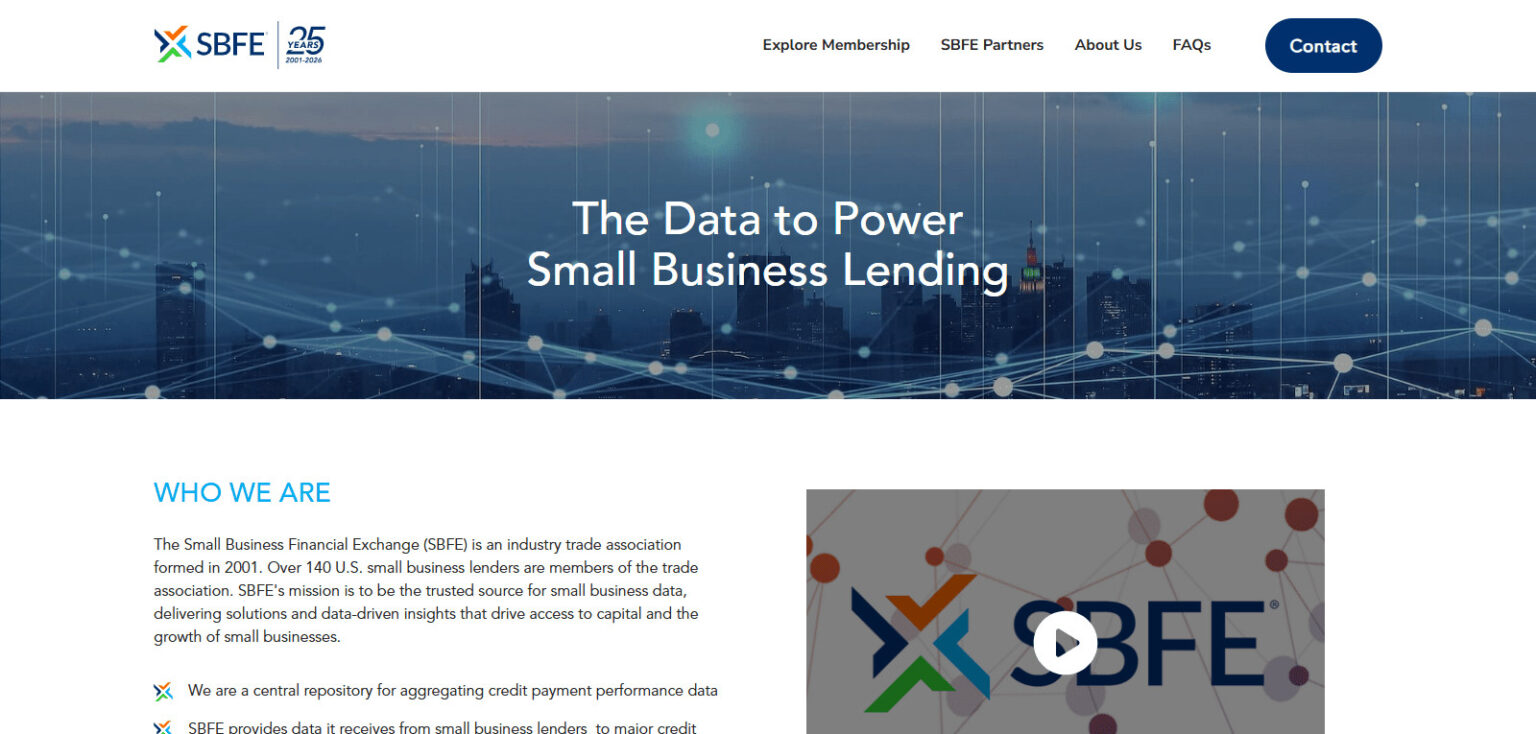 Small Business Financial Exchange (SBFE)