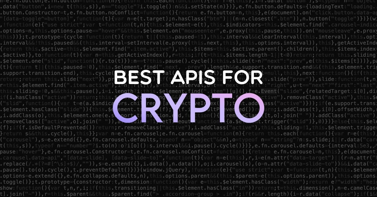 10 Best Financial Infrastructure APIs for Crypto in 2026